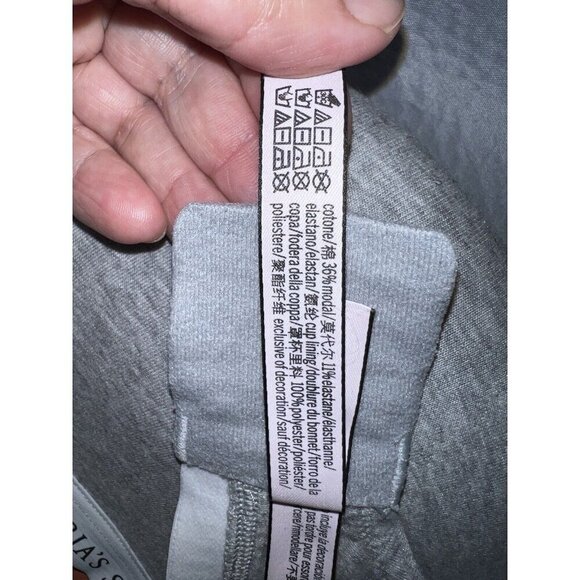VICTORIAS'S SECRET Heather Gray T-Shirt Lightly Lined Wireless Bra Sz 32DDD - Picture 9 of 10